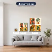Four Potted Green Plants Collage Diamond Painting – available sizes