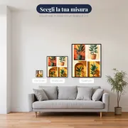 Collage di quattro piante verdi in vaso - Diamond Painting – misure disponibili