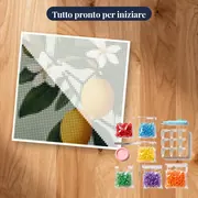 Ramo di limone con frutti gialli Diamond Painting – kit pronto per iniziare