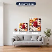 Homemade Strawberry Jam, Donuts &amp; Coffee Diamond Painting – available sizes