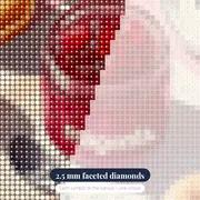 Homemade Strawberry Jam, Donuts &amp; Coffee Diamond Painting – diamond close-up