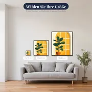 Minimalistische Grünpflanze vor dem Fenster Diamantmalerei – verfügbare Größen