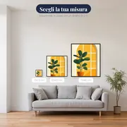 Pianta verde minimalista davanti alla finestra Diamond Painting – misure disponibili