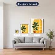 Minimalistische groene plant voor het raam Diamond Painting – beschikbare formaten