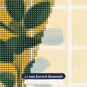 Minimalist Green Plant by the Window Diamond Painting – diamond close-up
