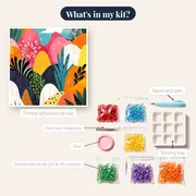 Abstract Colorful Hills Landscape Diamond Painting – kit contents