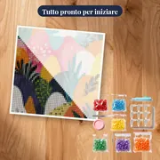 Paesaggio astratto di colline colorate Diamond Painting – kit pronto per iniziare