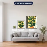 Groene kamerplant voor de boogvormige ruit - Diamond Painting – beschikbare formaten