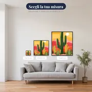 Cactus e sole nel deserto messicano - Diamond Painting – misure disponibili