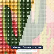 Cactus e sole nel deserto messicano - Diamond Painting – primo piano dei diamanti