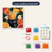 Grande bevanda di tè freddo agli agrumi Diamond Painting – contenuto del kit