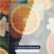 Large Citrus Iced Tea Diamond Painting – diamond close-up