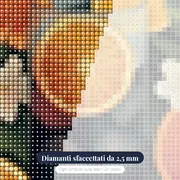 Grande bevanda di tè freddo agli agrumi Diamond Painting – primo piano dei diamanti