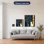 White Cat at the Window Before the Setting Sun Diamond Painting – available sizes