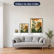Abstrakte Blätter und Sonne im Boho-Stil Diamond Painting – verfügbare Größen