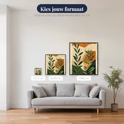 Abstracte bladeren en zon in boho-stijl Diamond Painting – beschikbare formaten