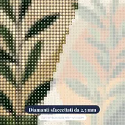 Foglie e sole astratto stile bohémien Diamond Painting – primo piano dei diamanti