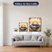 Der Fuji und der leuchtende Herbstwald Diamond Painting – verfügbare Größen