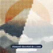 Diamond Painting Monte Fuji e Foresta Autunnale Fiammeggiante – primo piano dei diamanti