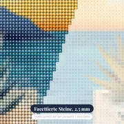 Marmortreppe am Meer bei Sonnenuntergang Diamond Painting – Nahaufnahme der Steine