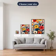 Colorful Poppies and Anemones Diamond Painting – available sizes