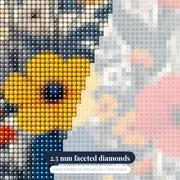Colorful Poppies and Anemones Diamond Painting – diamond close-up