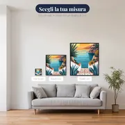 Scala mediterranea con agavi Diamond Painting – misure disponibili