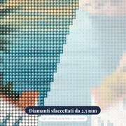 Scala mediterranea con agavi Diamond Painting – primo piano dei diamanti