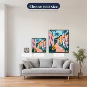 Mediterranean Alley with Palm Trees Diamond Painting – available sizes