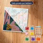 Vicolo Mediterraneo con Palme Diamond Painting – kit pronto per iniziare