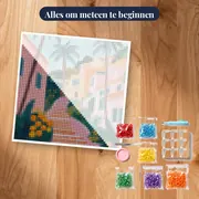 Middellandse Zee steegje met palmbomen Diamond Painting – pakket klaar om te beginnen