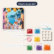 Positano Lemon Lane Diamond Painting – kit contents