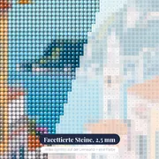 Gasse von Positano mit Zitronen Diamond Painting – Nahaufnahme der Steine