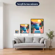 Scala Blu e Bianca al Tramonto - Diamond Painting – misure disponibili