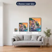 Colorful Village of Manarola in Cinque Terre Diamond Painting – available sizes