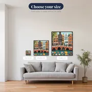 Amsterdam Canals, Bicycles and Tulips Diamond Painting – available sizes
