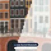 Amsterdam Canals, Bicycles and Tulips Diamond Painting – diamond close-up