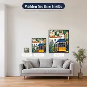 Gelbe Straßenbahn 28 aus Lissabon Diamond Painting – verfügbare Größen