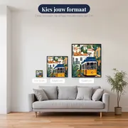 Gele tram 28 van Lissabon Diamantschilderij – beschikbare formaten