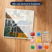 Gele tram 28 van Lissabon Diamantschilderij – pakket klaar om te beginnen