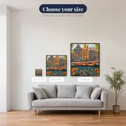 Orange Bike by Amsterdam Canals Diamond Painting – available sizes