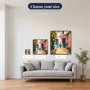 Flowering Greek Courtyard Diamond Painting – available sizes