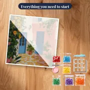 Flowering Greek Courtyard Diamond Painting – kit ready to start
