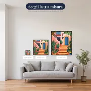 Scala Fiorita e Casa Rosa di Grecia Diamond Painting – misure disponibili