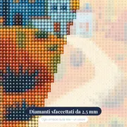 Sentiero del deserto verso il villaggio blu Diamond Painting – primo piano dei diamanti