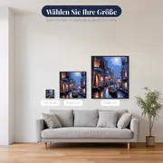 Gondel in Venedig unter dem Vollmond Diamond Painting – verfügbare Größen