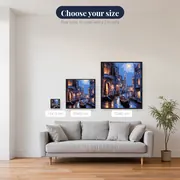 Gondola in Venice Under the Full Moon Diamond Painting – available sizes