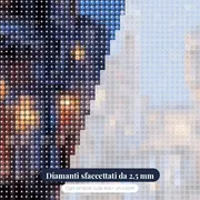 Gondola a Venezia sotto la luna piena Diamond Painting – primo piano dei diamanti