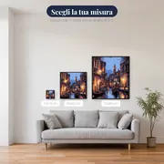 Gondole sui Canali di Venezia di Notte - Diamond Painting – misure disponibili