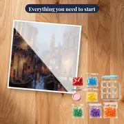 Gondolas on the Canals of Venice at Night Diamond Painting – kit ready to start